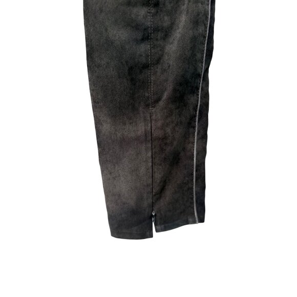 Marc Cain straight faux suede pants black and grey women's size 8 - Picture 5 of 7